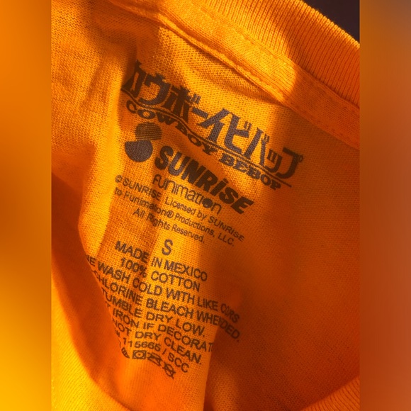 NWOT Cowboy Bebop Graphic Tee in Yellow - Size S - Picture 3 of 3